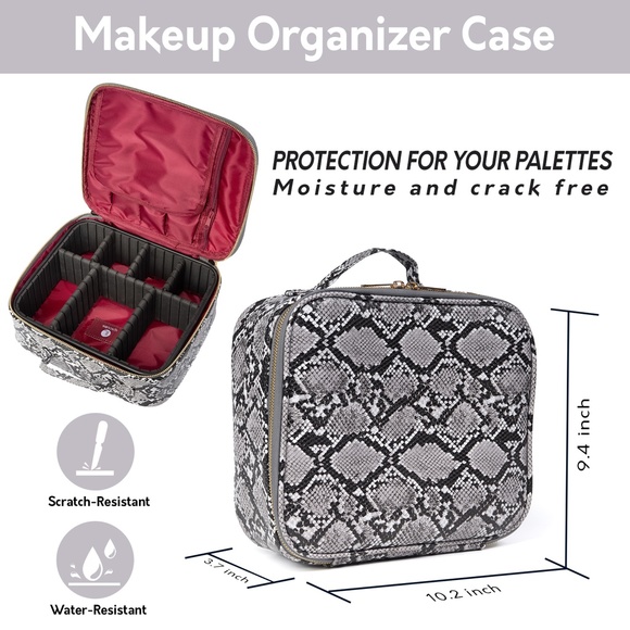 Professional Cosmetic Case - Snakeskin Makeup Case - Picture 2 of 4